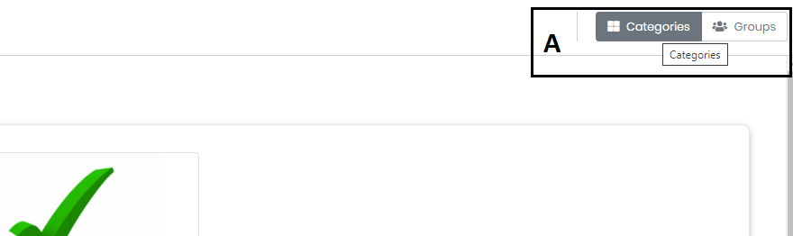 the Categories and Groups tabs in Forms Standing Data