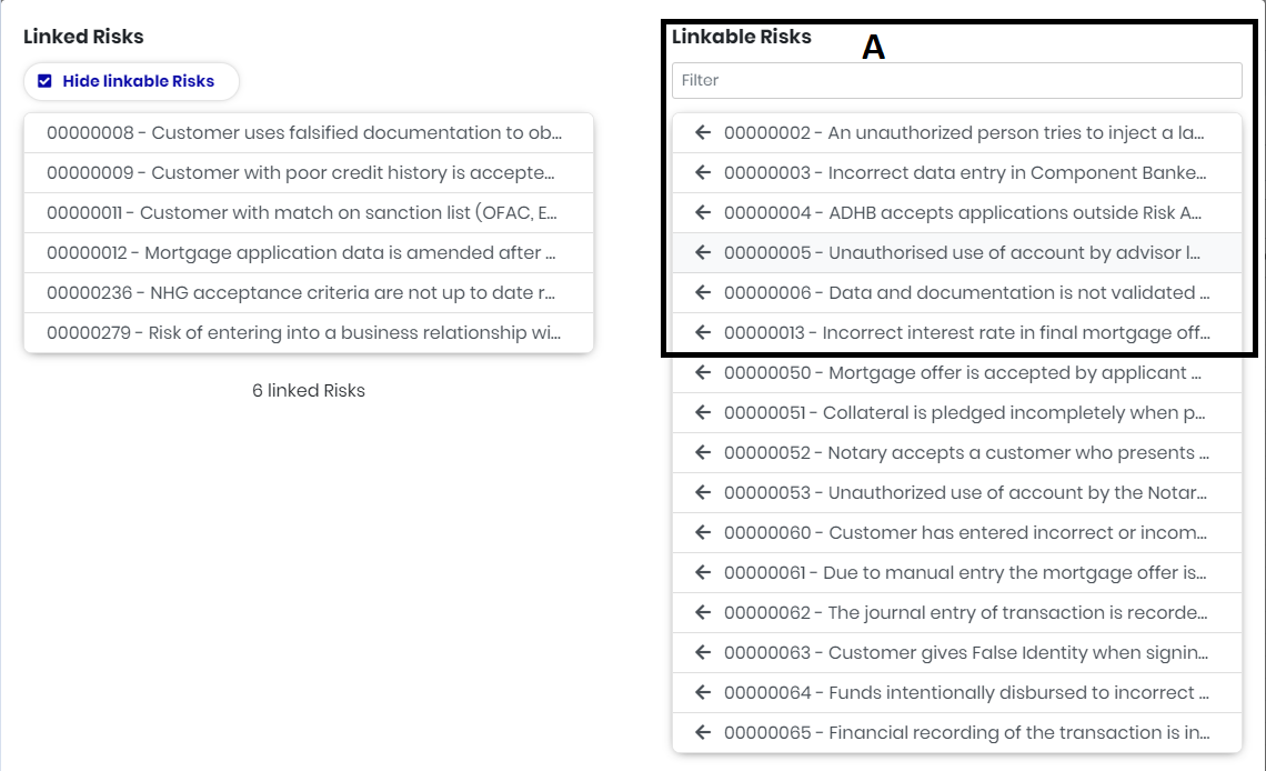 Linking risks: drag risks from Linkable Risks to Linked Risks