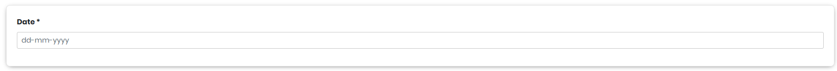 a Date field with calendar picker