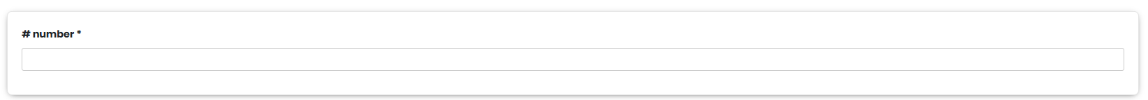 a Number field